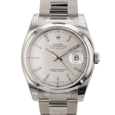 rolex datejust 36 stainless steel watch silver dial 116200|Rolex Datejust 116200 price.